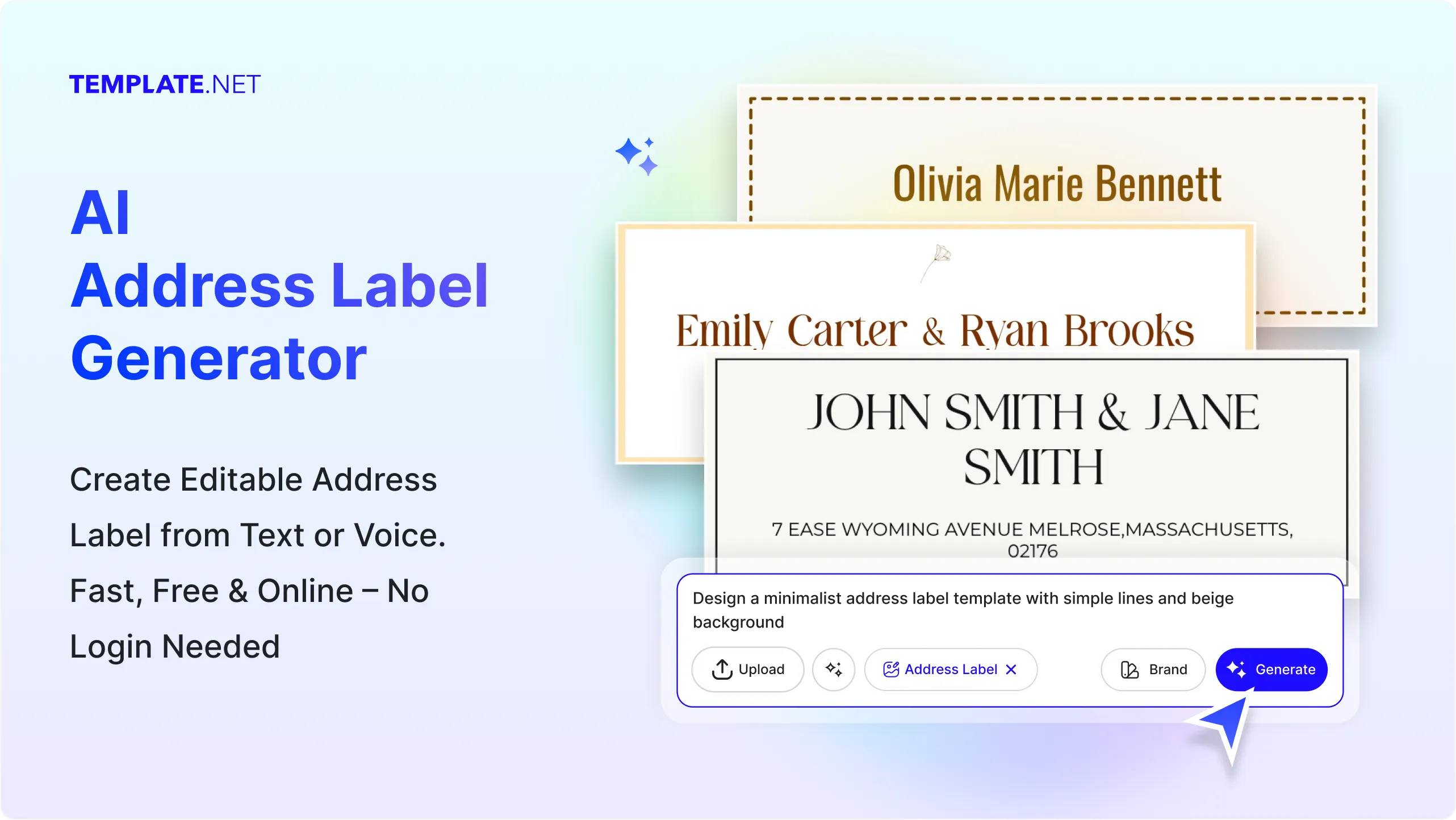Free AI Address Label Generator, Free Address Label Maker Online
